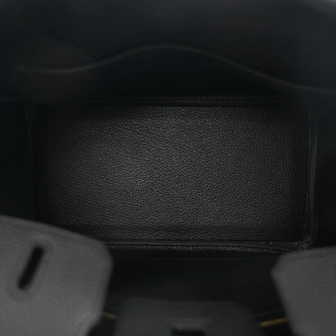 Birkin 25 Black Togo Gold Hardware K Stamp