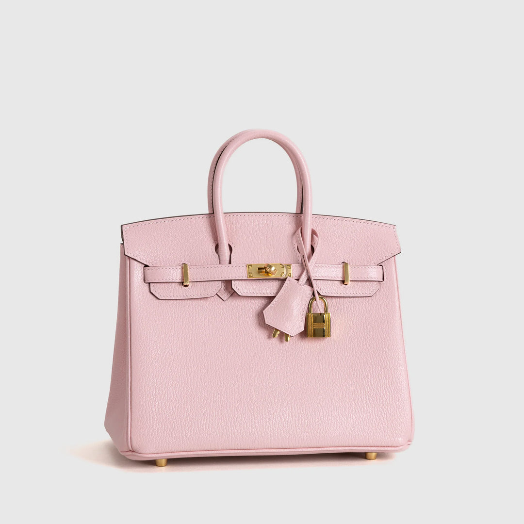 Birkin 25 Chevre Leather Rose Sakura Gold Hardware