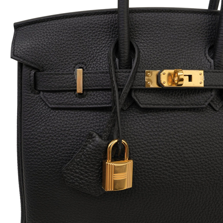 Birkin 25 Black Togo Gold Hardware K Stamp