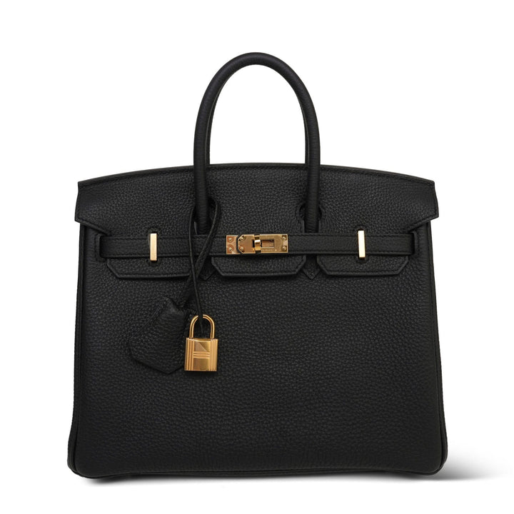 Birkin 25 Black Togo Gold Hardware K Stamp