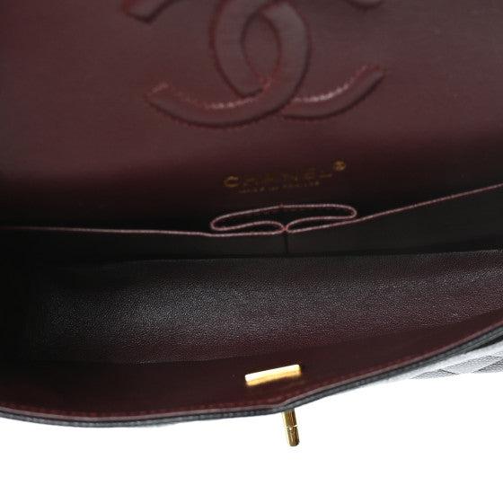 Classic Double Flap Bag Quilted Caviar Medium Gold Hardware