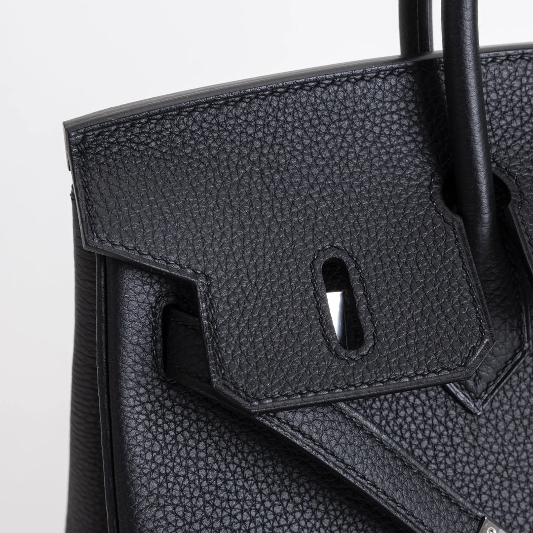Birkin 25 Black Togo Palladium Hardware W Stamp