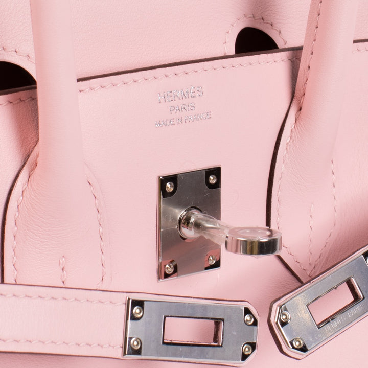 Birkin 25 Swift Leather Rose Sakura Palladium Hardware