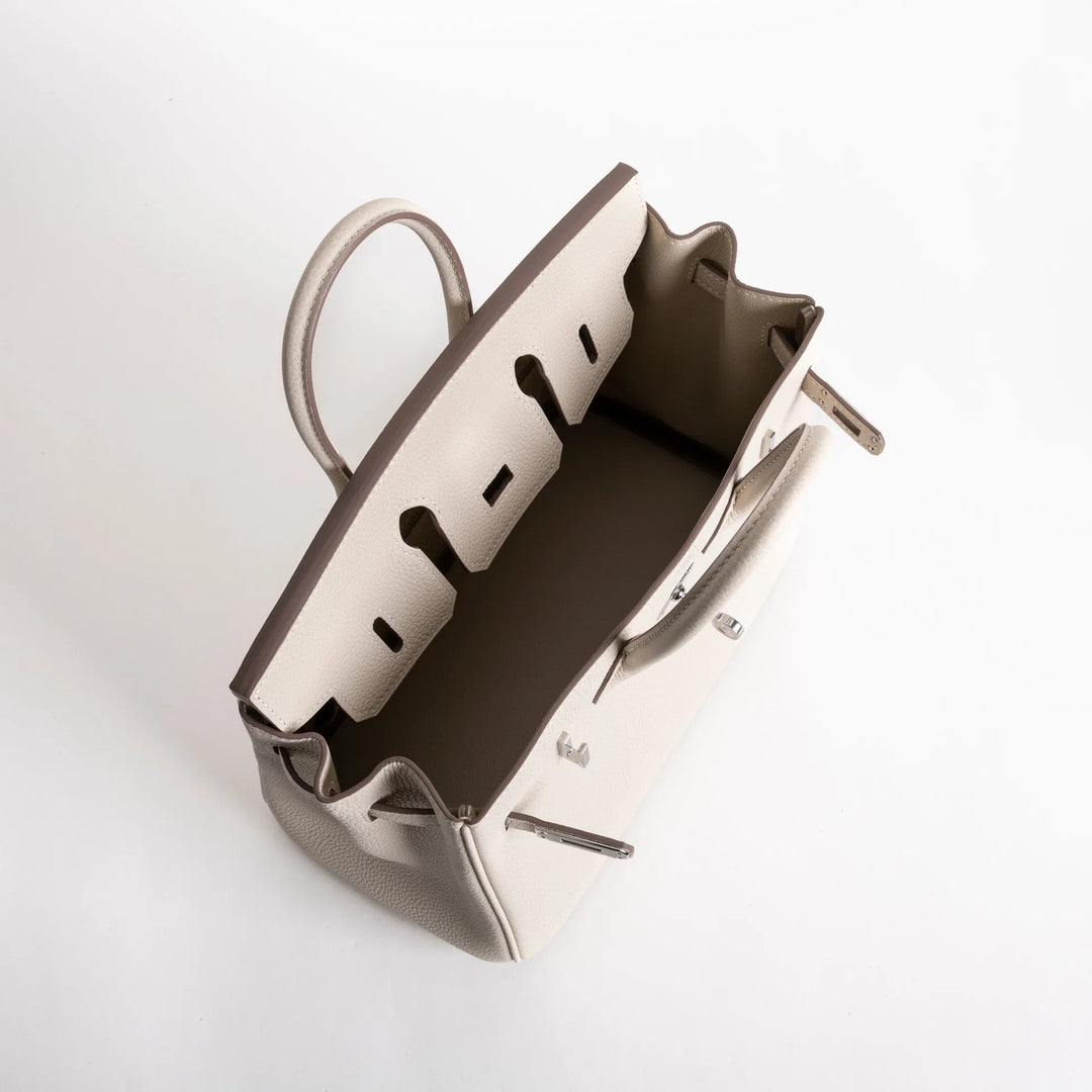Birkin 25 Craie Togo Palladium Hardware