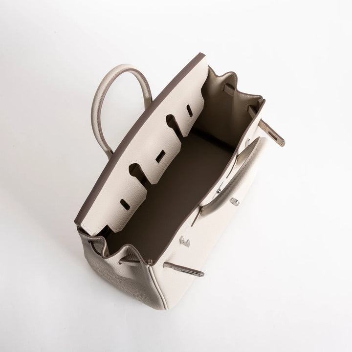 Birkin 25 Craie Togo Palladium Hardware