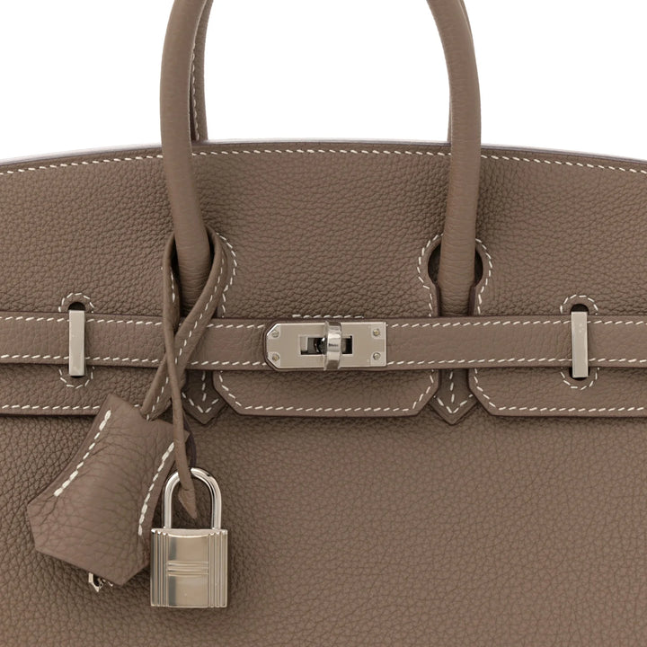 Birkin 25 Etoupe Togo Palladium Hardware