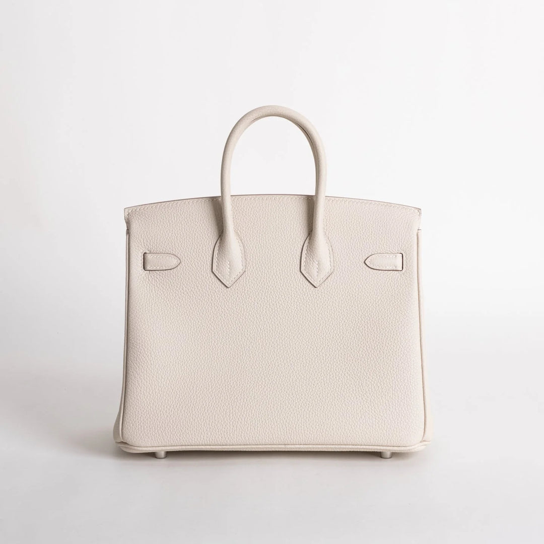 Birkin 25 Craie Togo Palladium Hardware