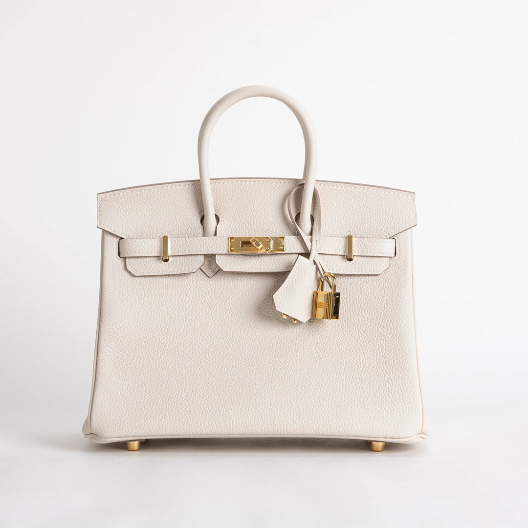 Birkin 25 Craie Togo Gold Hardware