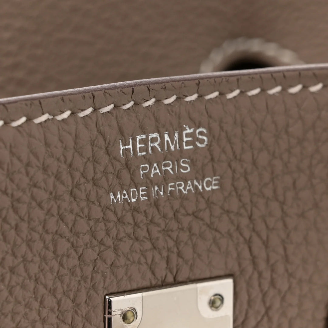 Birkin 25 Etoupe Togo Palladium Hardware