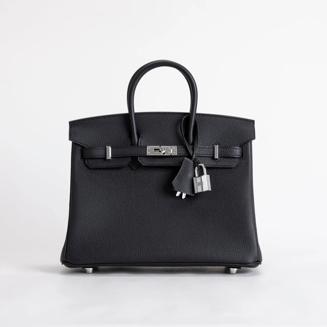 Birkin 25 Black Togo Palladium Hardware W Stamp