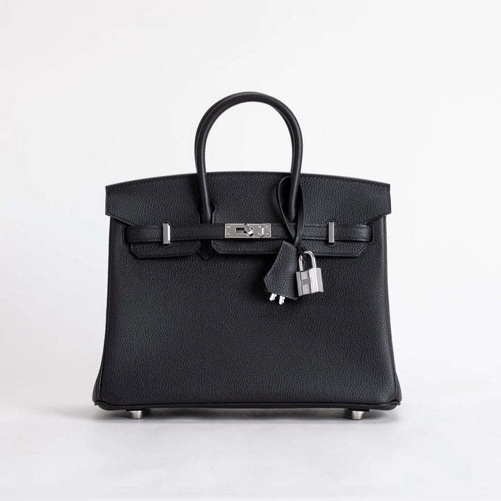 Birkin 25 Black Togo Palladium Hardware W Stamp