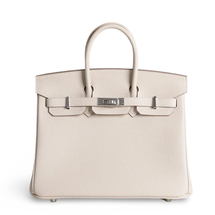 Birkin 25 Craie Togo Palladium Hardware