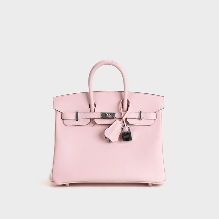 Birkin 25 Swift Leather Rose Sakura Palladium Hardware
