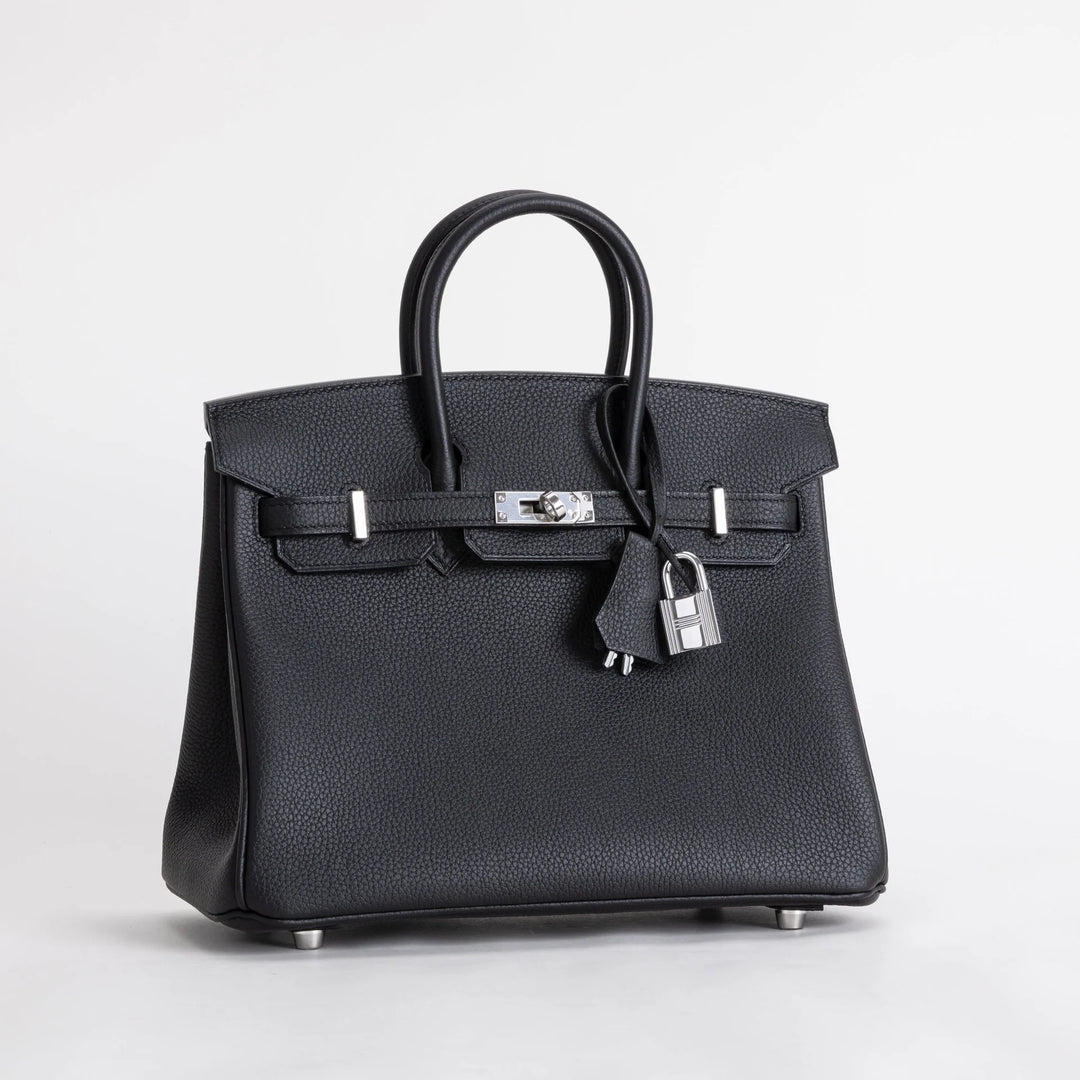 Birkin 25 Black Togo Palladium Hardware W Stamp