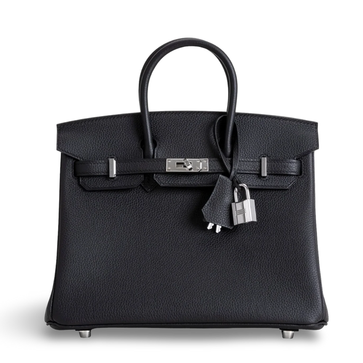 Birkin 25 Black Togo Palladium Hardware W Stamp
