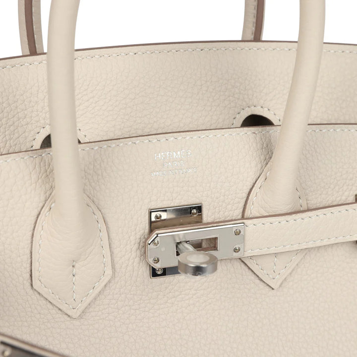 Birkin 25 Craie Togo Palladium Hardware