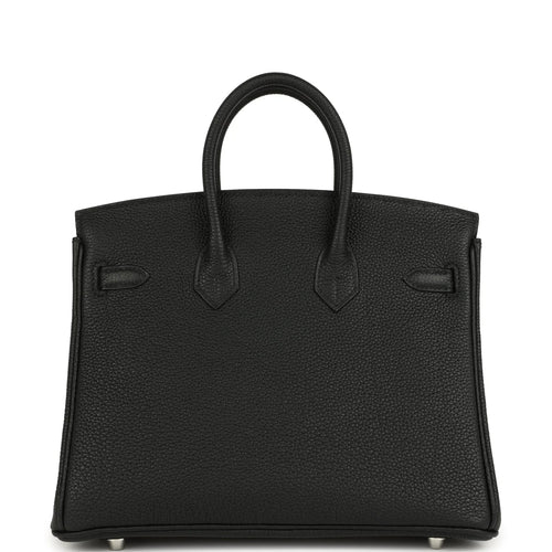 Birkin 25 Black Togo Brushed Palladium Hardware K Stamp