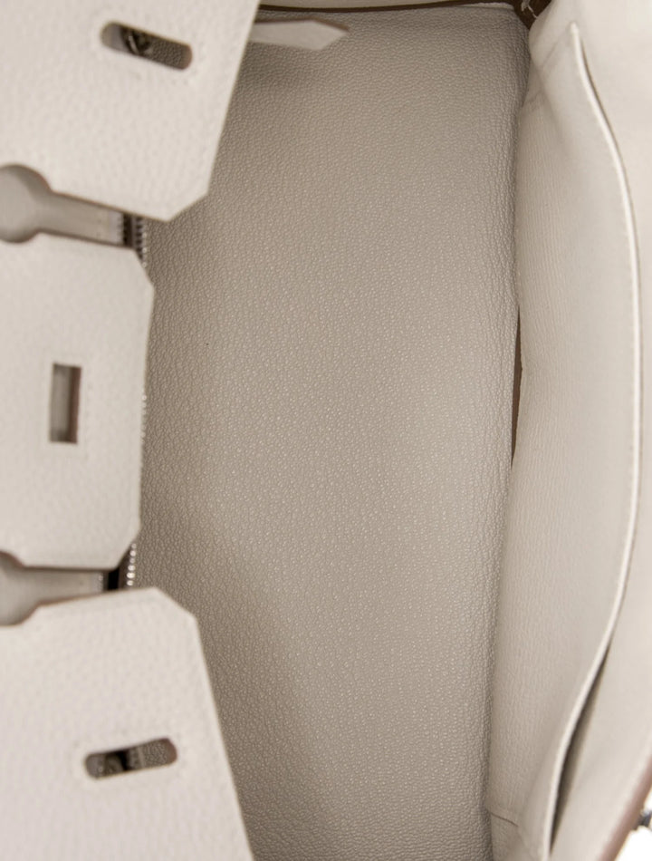 Birkin 25 Craie Togo Palladium Hardware