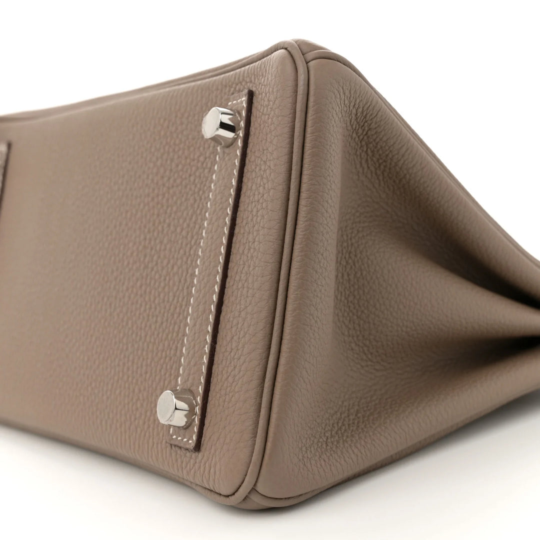 Birkin 25 Etoupe Togo Palladium Hardware