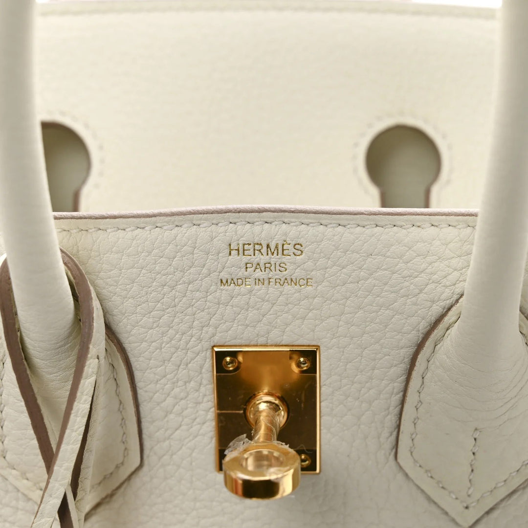Birkin 25 Craie Togo Gold Hardware