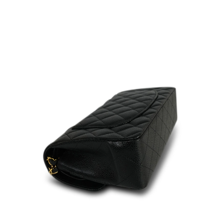 Classic Double Flap Bag Quilted Caviar Small