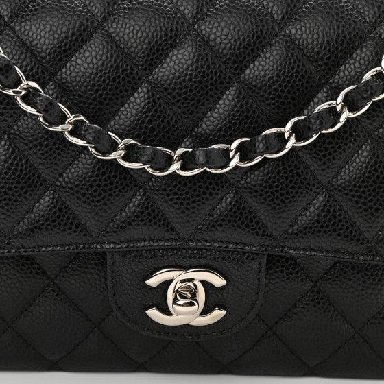 Chanel Classic Double Flap Bag Quilted Caviar Medium -
